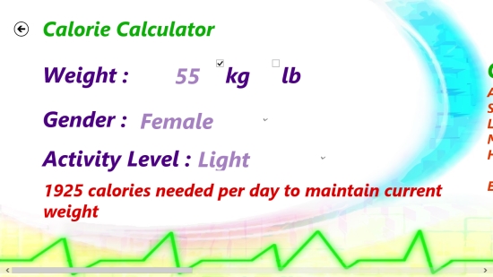 Panacea - Calorie Calculator