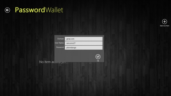 PasswordWallet - Adding a username and password