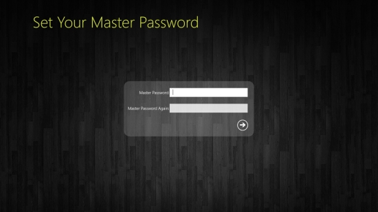 PasswordWallet - Start screen