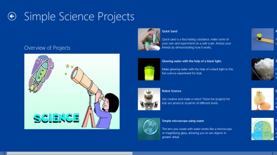 Simple Science Projects- Second screen