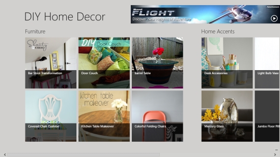 DIY Home Decor - Start screen