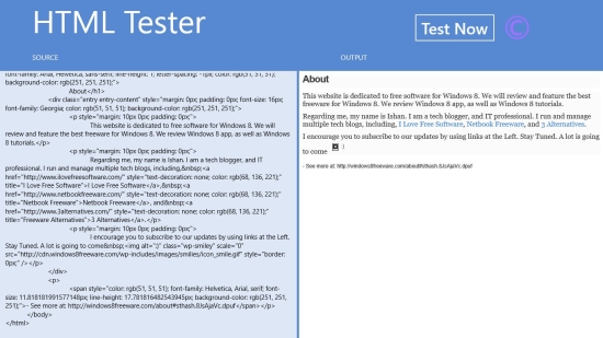 HTML Tester - Preview