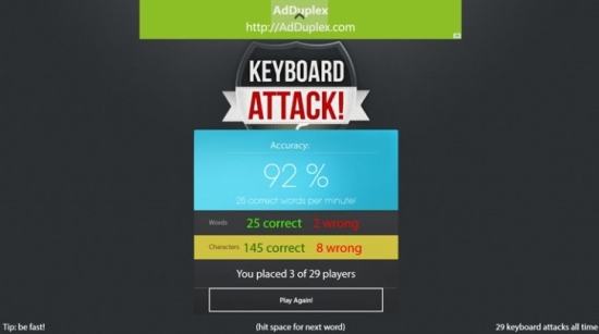 Keyboard Attack - Scores
