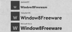 Windows 8 Font Viewer