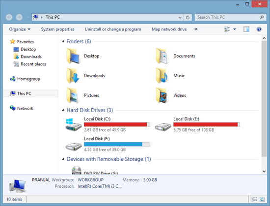 Windows 8.1 File Explorer - Modified View