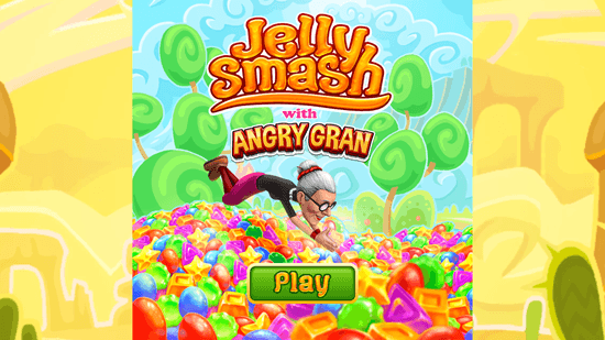 Jelly Smash with Angry Gran - Start Screen