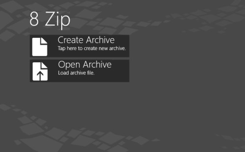 8 Zip - Windows 8 Zip File Manager app