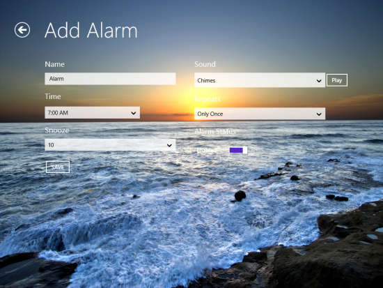 Ambient Alarm Clock- Add Alarm