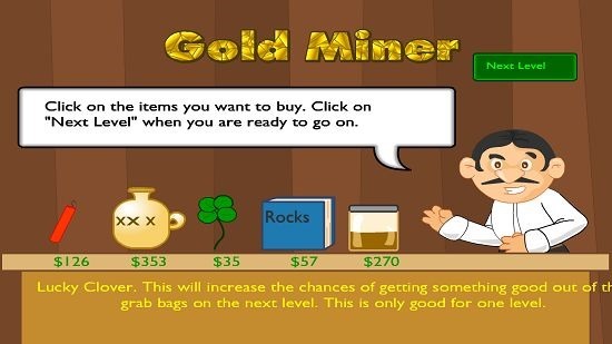 Gold Miner Classic Shop After Level Completion