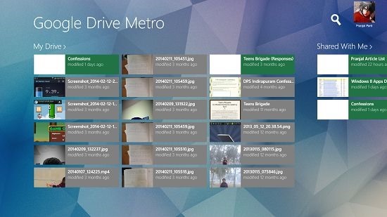 Google Drive Metro drive open