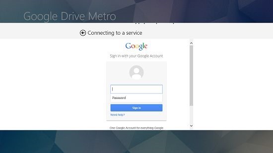 Google Drive Metro login