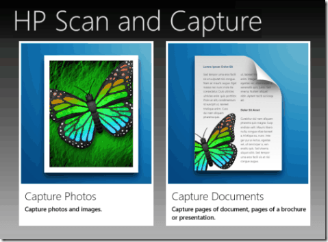 HP Scan And Capture - Interface
