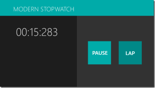 Modern Stopwatch - Running