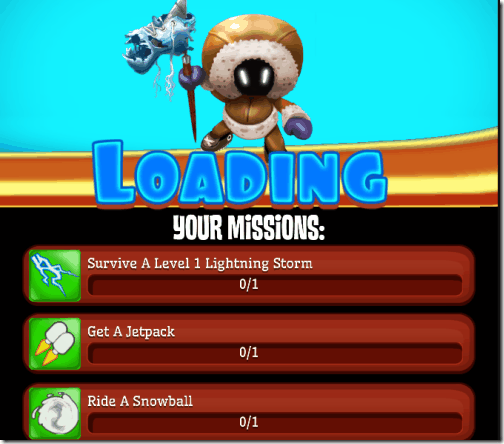 Skiing Fred - Mission Screen