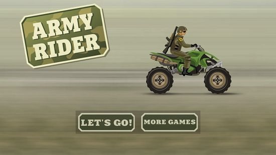 Army Rider main menu