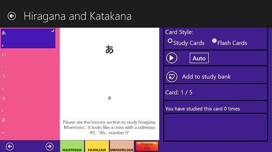 Hiragana And Katakana Study cards