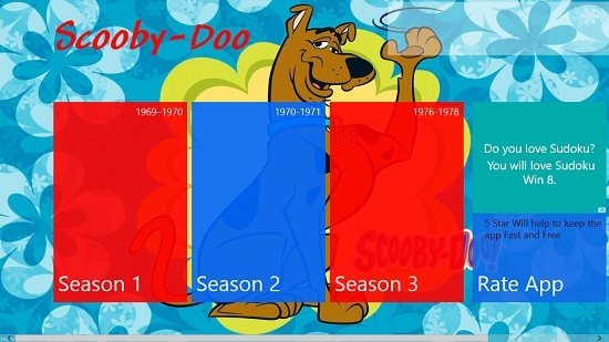 Scooby Doo Main Screen