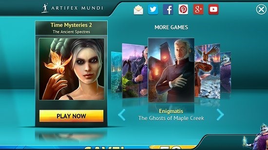 Time Mysteries 2- The Ancient Spectres Launch screen