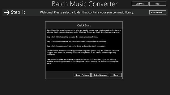 Batch Music Converter Main Screen