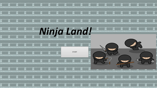 Ninja Land Main Screen