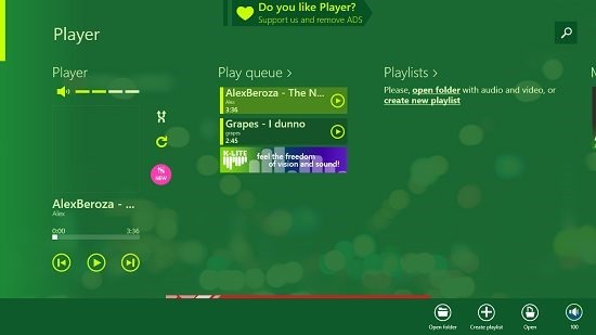 Player Main Screen