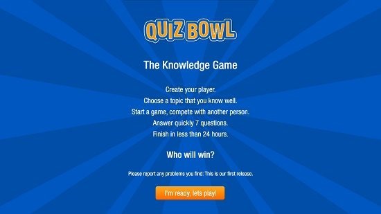 Quiz Bowl Main Screen