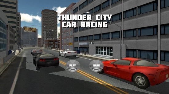Thunder City Car Racing Main Screen