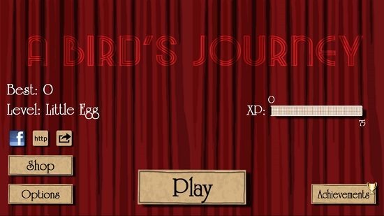 A Bird's Journey Main Screen