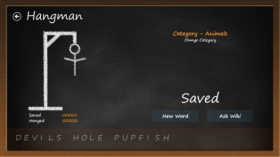 Hangman HD - Free word correctly guessed