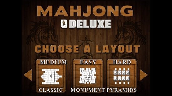 Mahjong Deluxe Layout Selection