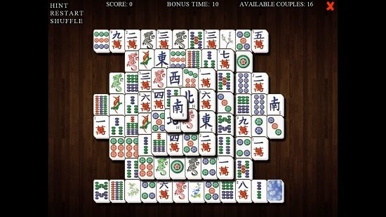 Mahjong Deluxe Tiles Removed