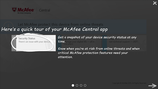 McAfee Central Quick Tour