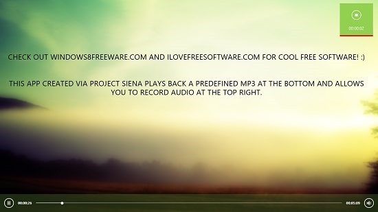 Microsoft Project Siena Recording and Music Playback In Progress
