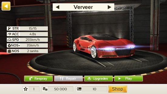 Racing 3D Select car