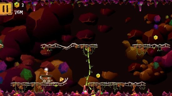 Cave Coaster gameplay
