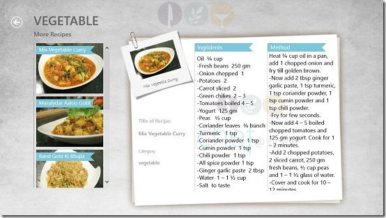 Chef@Home recipe instruction screen