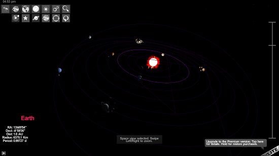 SkyORB solar system view