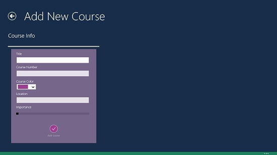 Student Planner Add Course