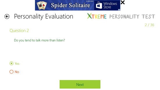 Xtreme Personality Test Personality Evaluation Questions