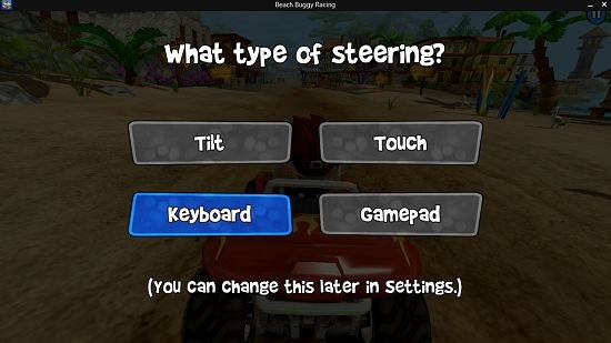 Beach Buggy Racing select steering type
