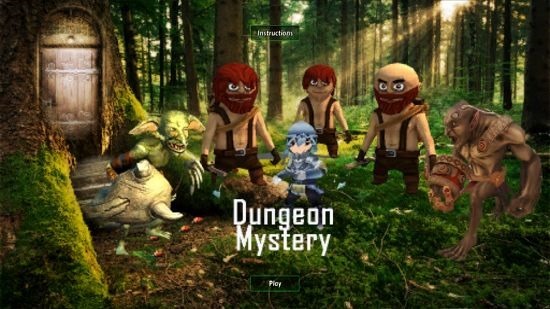 Dungeon Mystery Main screen