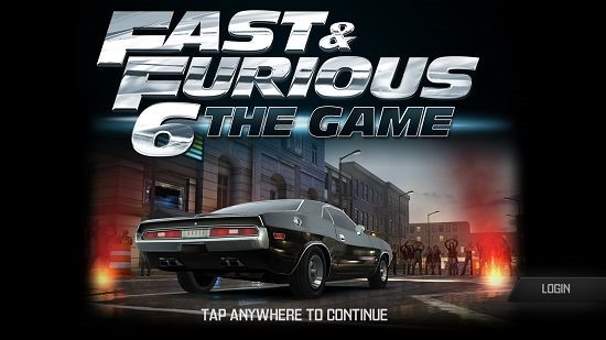 Fast & Furious 6 The Game main screen