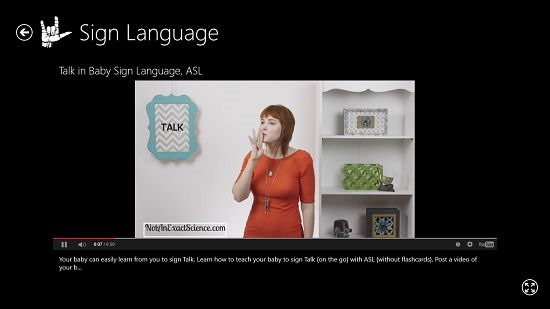 Sign Language demonstration video