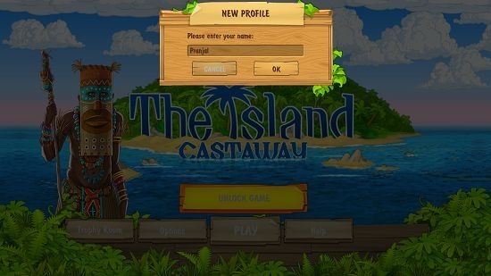 The Island Castaway enter player name