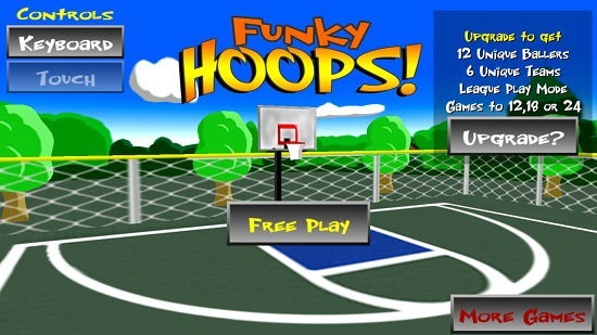 Funky Hoops! Main screen