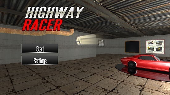 Highway Racer Main Screen
