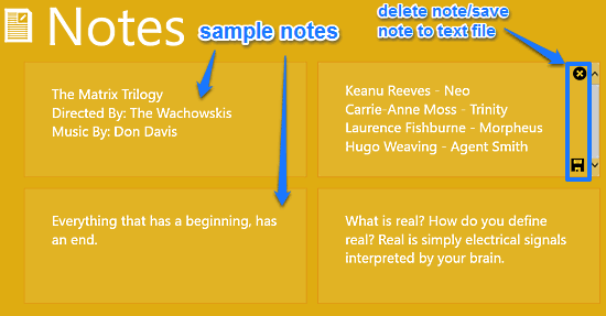 notes working sample note