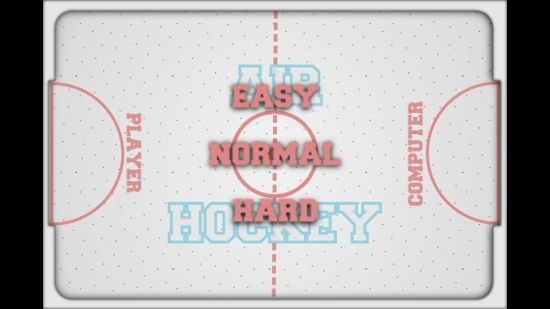Air Hockey Select Difficulty Level