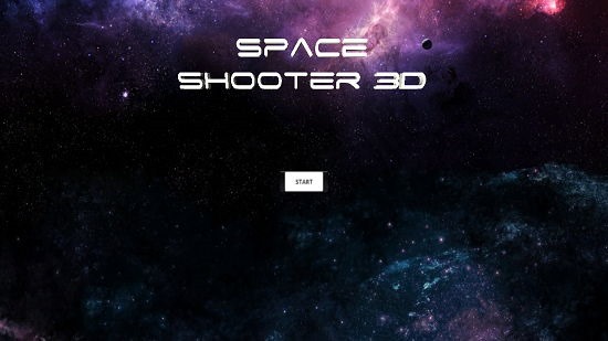 Space Shooter 3D Main Screen