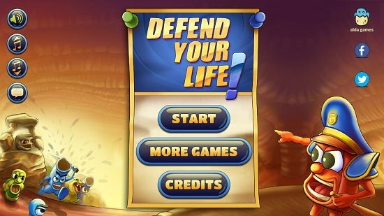 Defend Your Life main screen